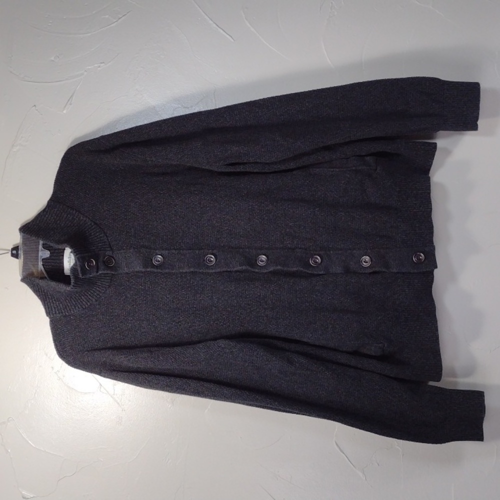 Goodfellow & Co Charcoal Knit Funnel Neck Cardigan Sweater Men's XXL